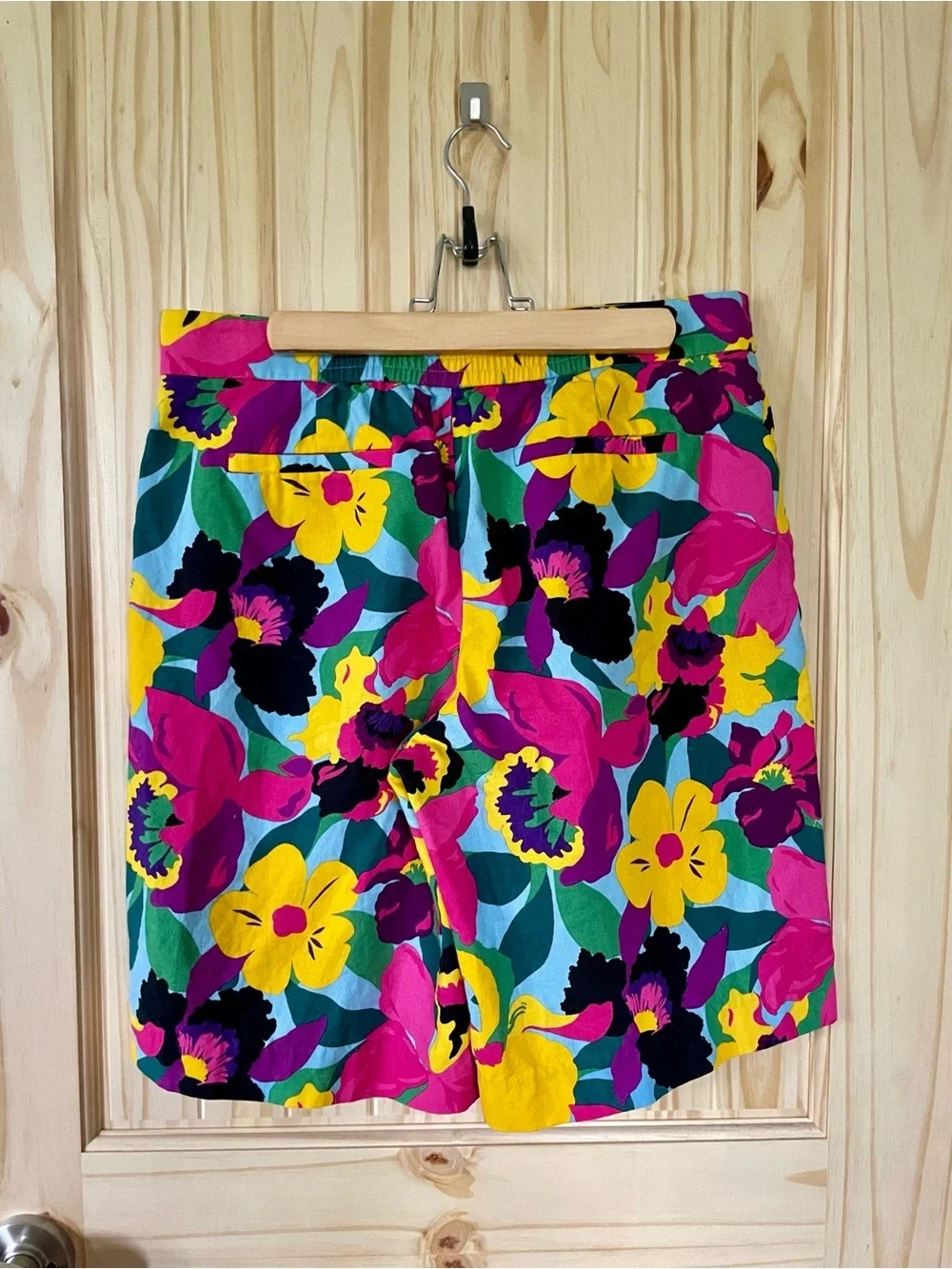 kate spade New York Orchid Bloom Linen Blend Bermuda Shorts Sz Medium